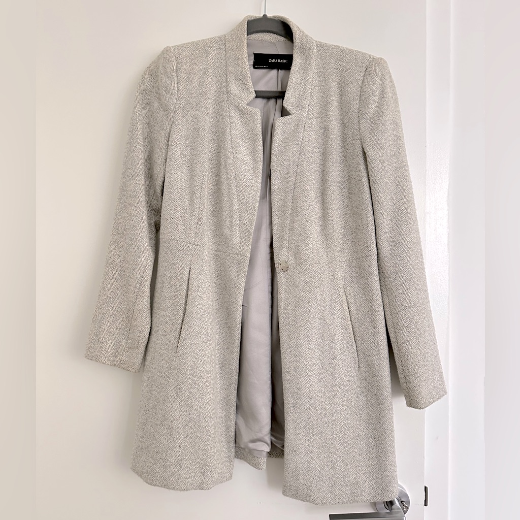 Zara Basic Light Grey Coat